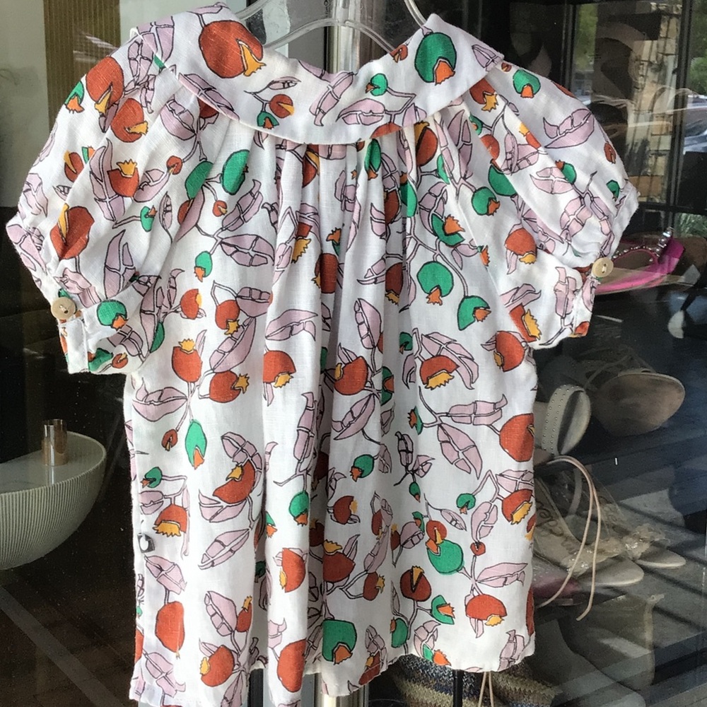 Oeuf Kids Floral Print Short Sleeve Top 18M